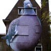 Super A | Duif - muurschildering Goes